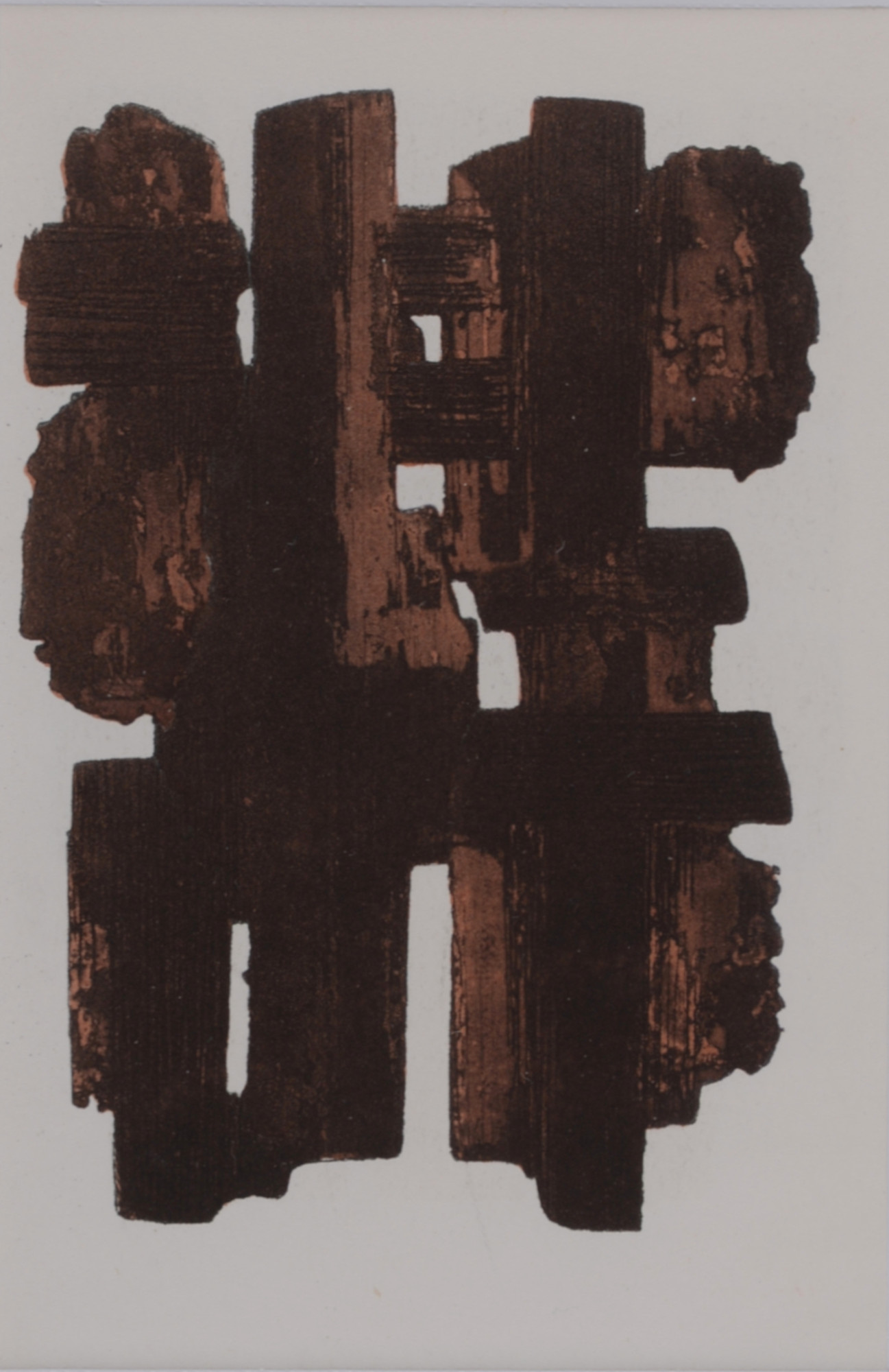 Soulages (After) - Gouaches et gravures (J), 1957 - Framed!