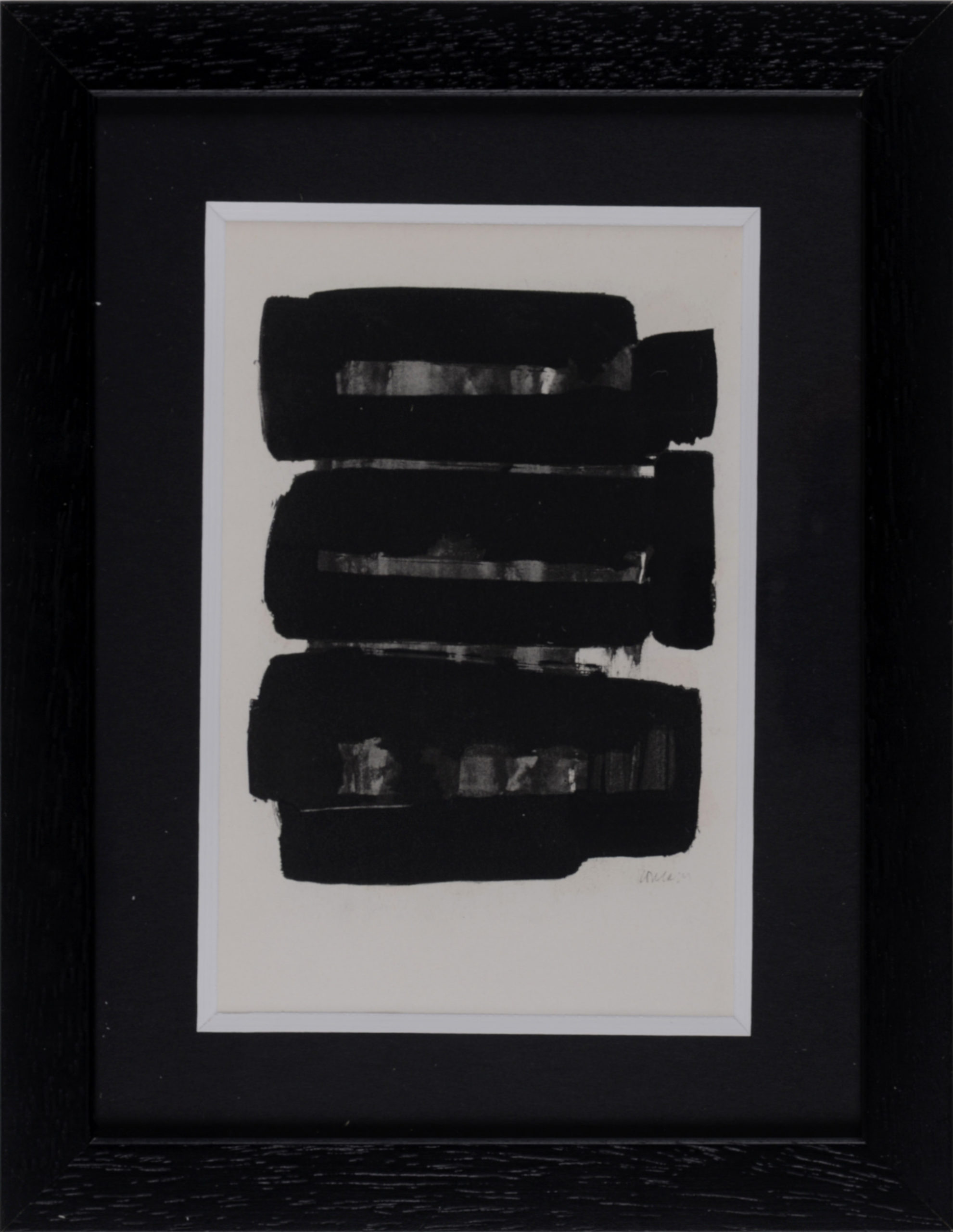 Soulages (After) - Gouaches et gravures (G), 1957 - Framed! - Image 2