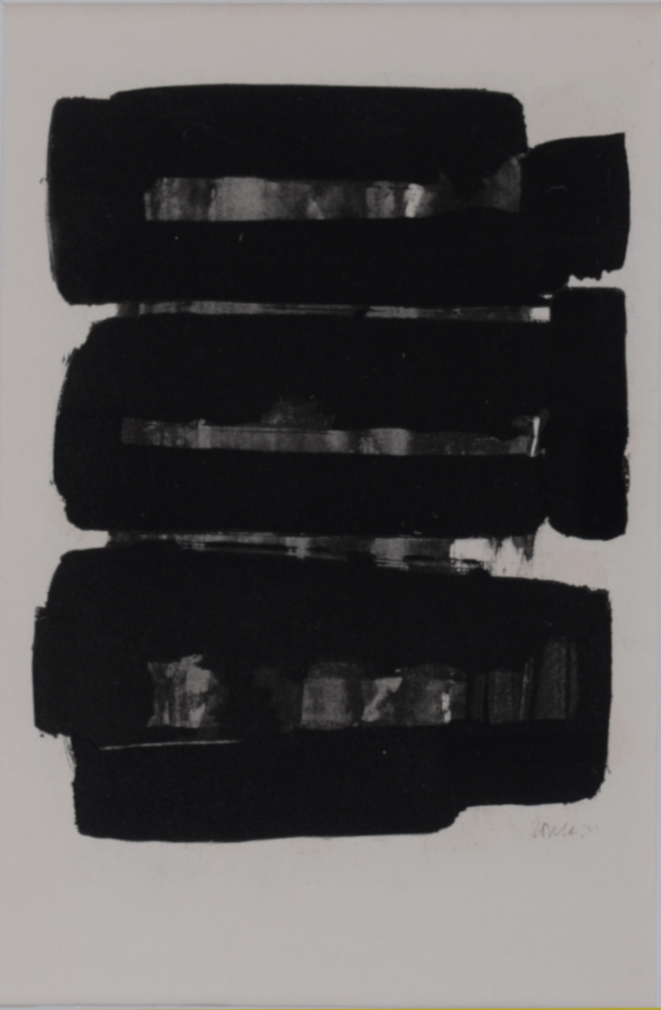 Soulages (After) - Gouaches et gravures (G), 1957 - Framed!