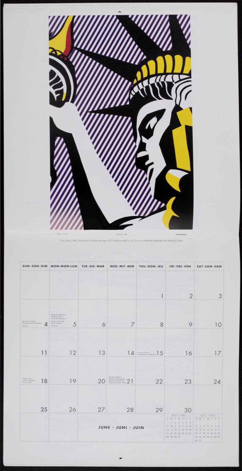 Roy Lichtenstein - 1995 Calendar (Ephemera) - Image 5
