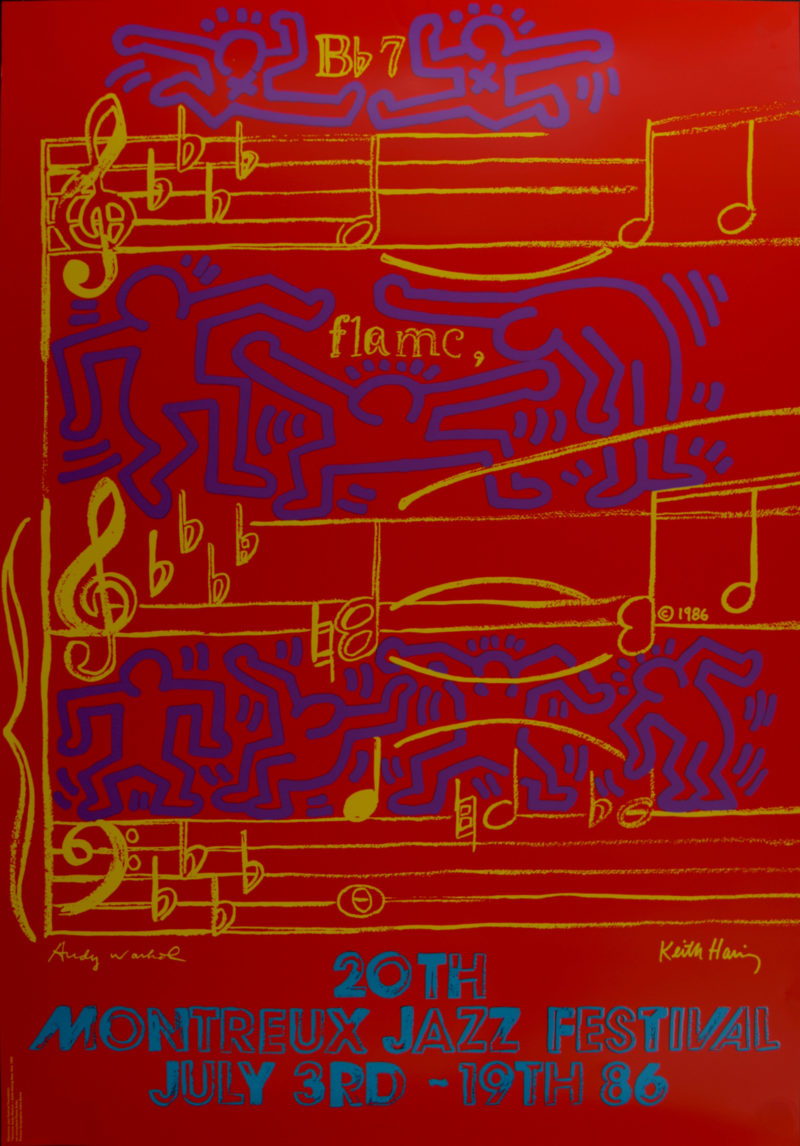 Andy Warhol & Keith Haring - 20th Montreux Jazz Festival, 1986 - Very large!