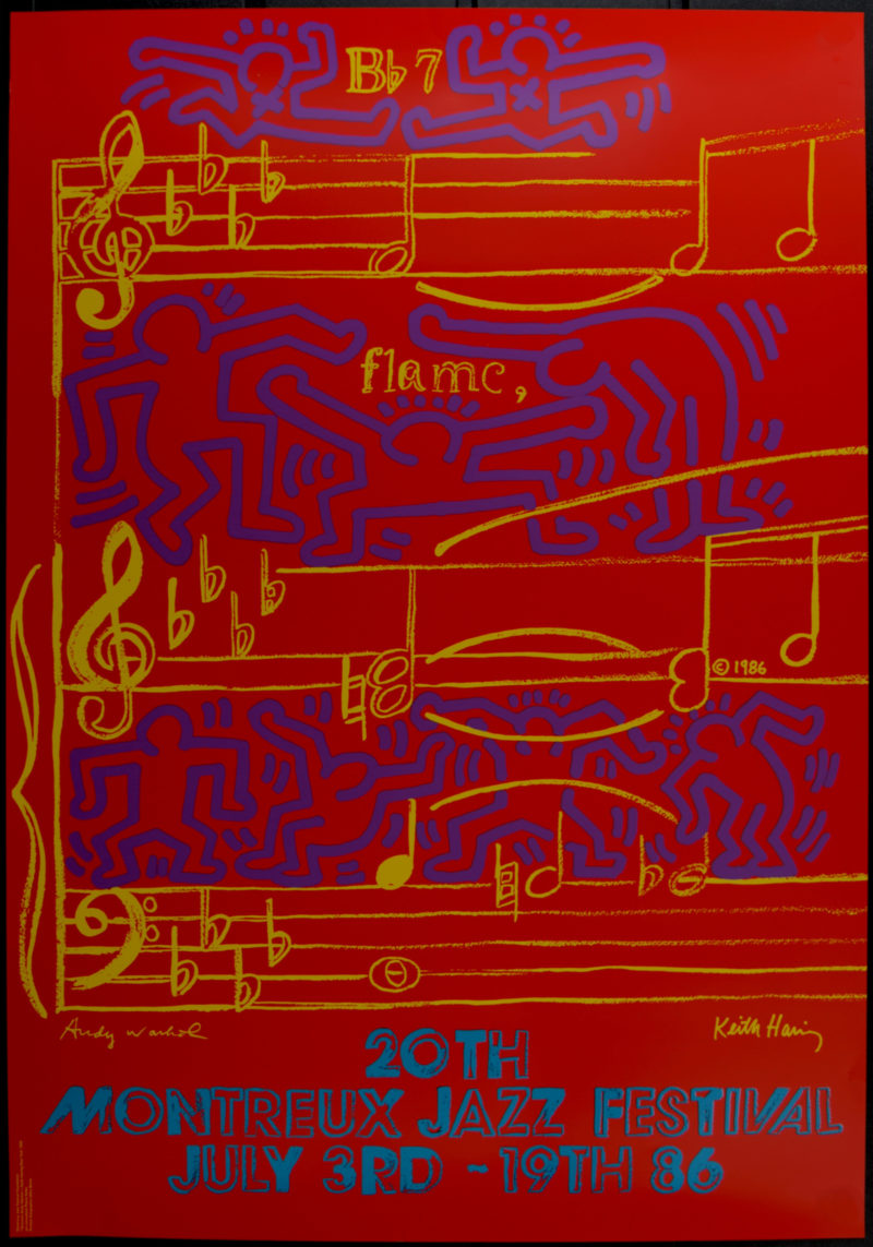 Andy Warhol & Keith Haring - 20th Montreux Jazz Festival, 1986 - Very large! - Image 2