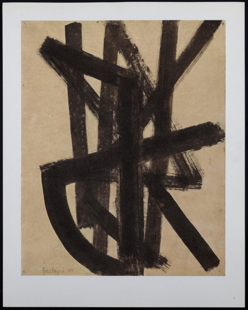 Pierre Soulages - Composition #4, 1962 - Image 2