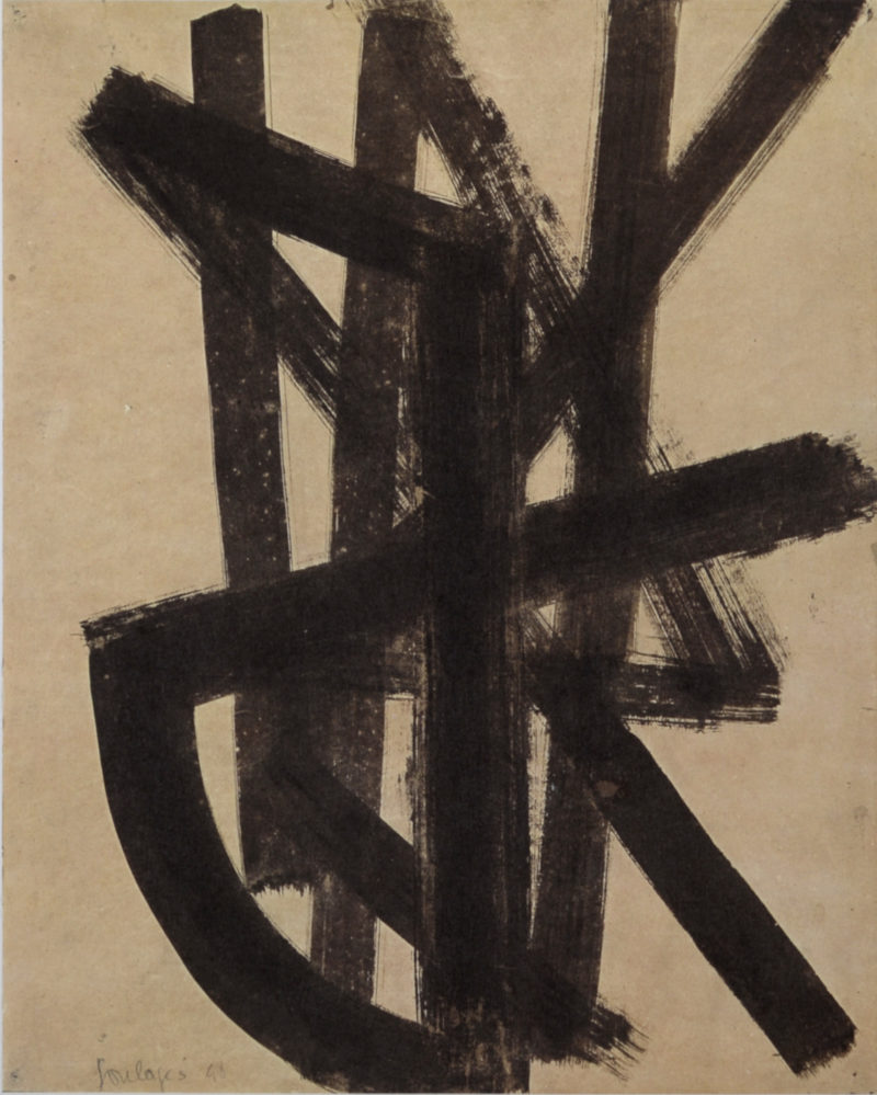 Pierre Soulages - Composition #4, 1962 - Image 3
