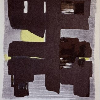 Soulages (After) - Gouaches et gravures (E), 1957 - Framed!