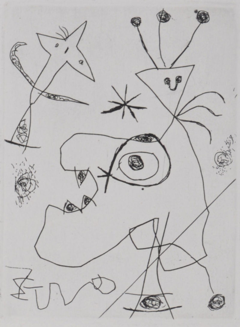Joan Miro : The Man with the Plumed Hat, 1956