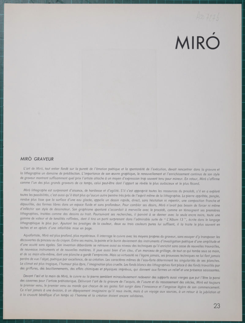 Joan Miro : The Man with the Plumed Hat, 1956 – Image 5