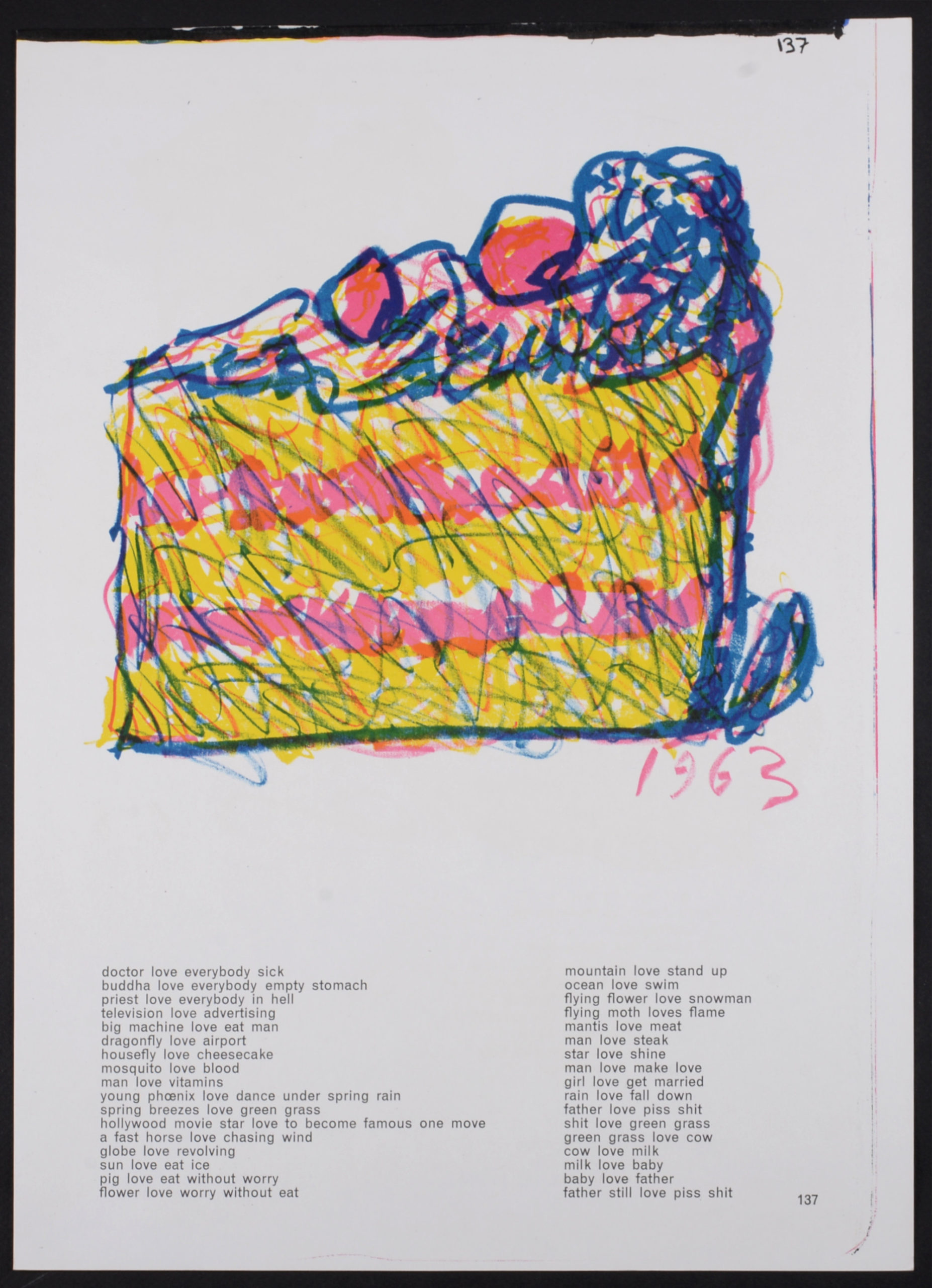 Claes Oldenburg - All Kinds of Love (Cake), 1964 - Image 2