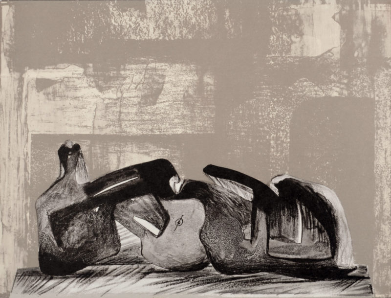 Henry Moore - Reclining Figure Interior Setting I, 1977 - Image 2