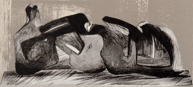 Henry Moore - Reclining Figure Interior Setting I, 1977 - Image 4