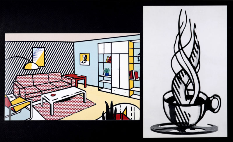 Lichtenstein - Cup and Saucer II & Red Lamps, c. 1977 - Set of 2 Ephemera! - Image 2