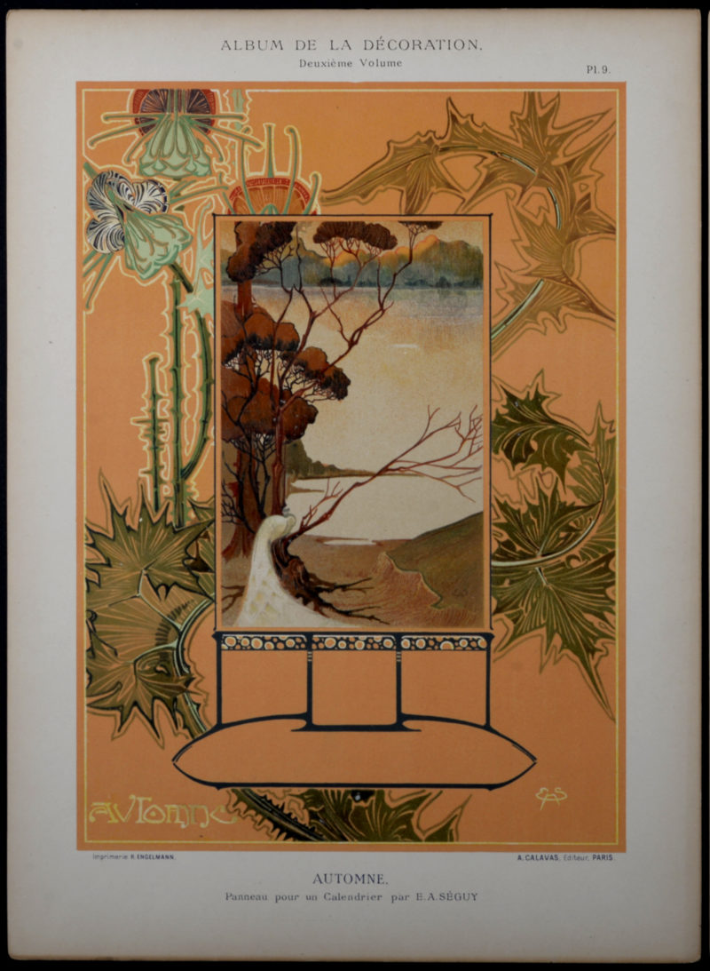 Séguy - Automne and Hiver, 1900 - Set of 2 lithographs! - Image 4