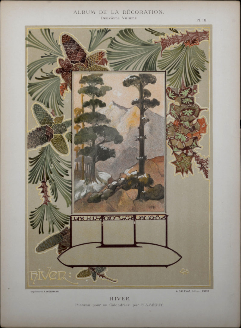 Séguy - Automne and Hiver, 1900 - Set of 2 lithographs! - Image 6