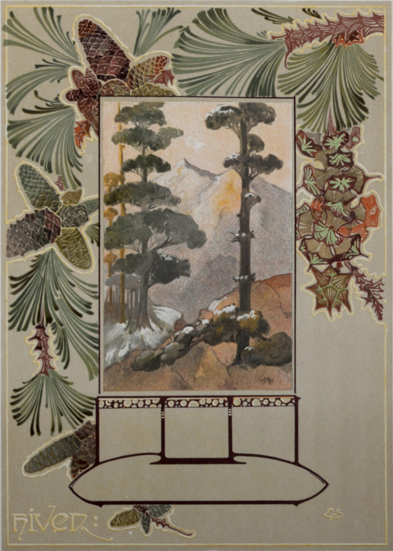 Séguy - Automne and Hiver, 1900 - Set of 2 lithographs! - Image 8