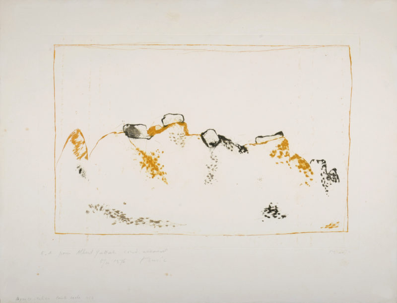 Zoran Music - Paysage italien, 1968 - Hand-signed