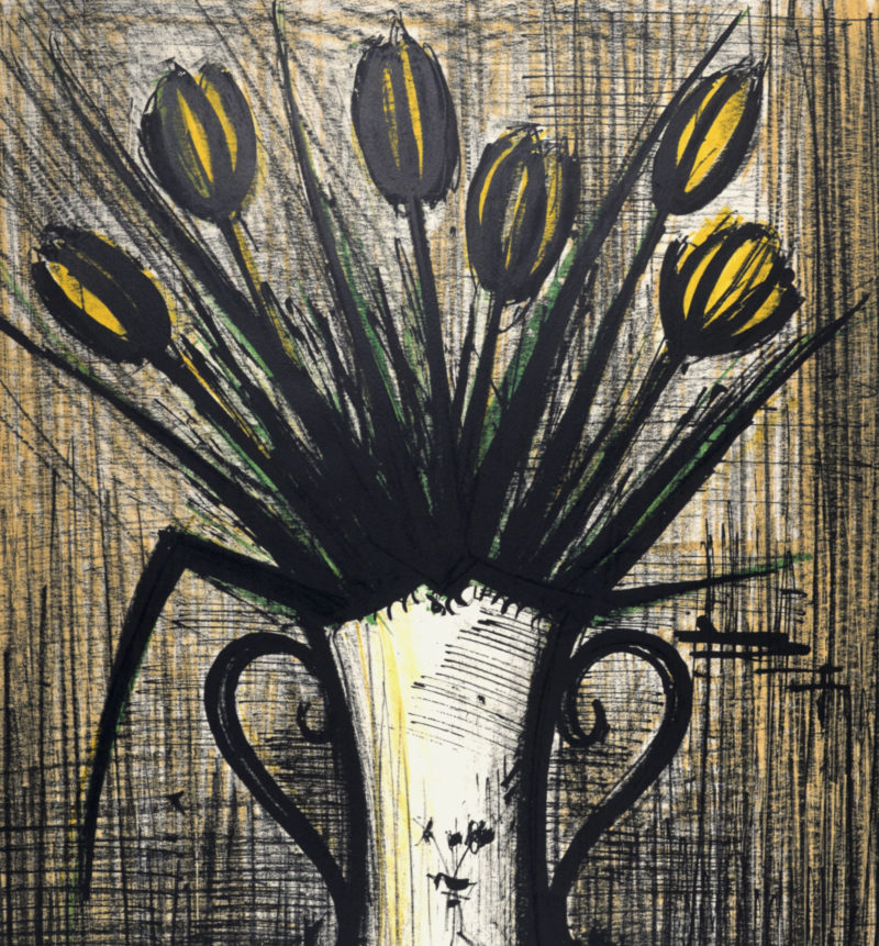 Bernard Buffet - Bouquet de tulipes jaunes, c. 1960 - Image 5