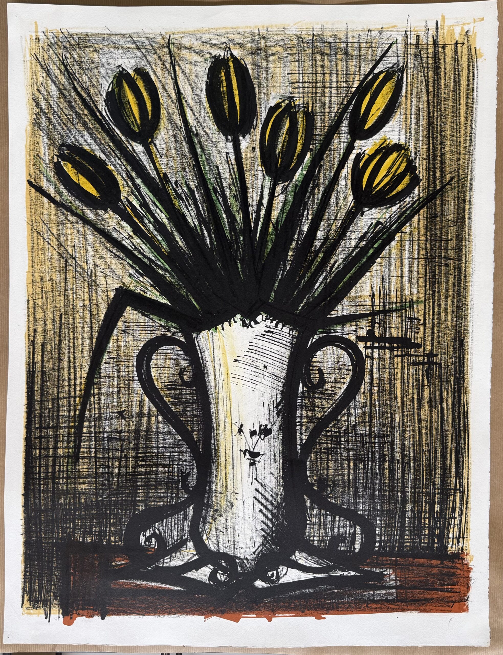 Bernard Buffet - Bouquet de tulipes jaunes, c. 1960 - Image 4