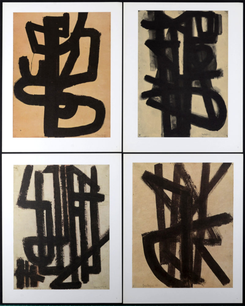 Pierre Soulages (After) - Pierre Soulages : Hazan portfolio, 1962  - Rare full book of 12 prints! - Image 2