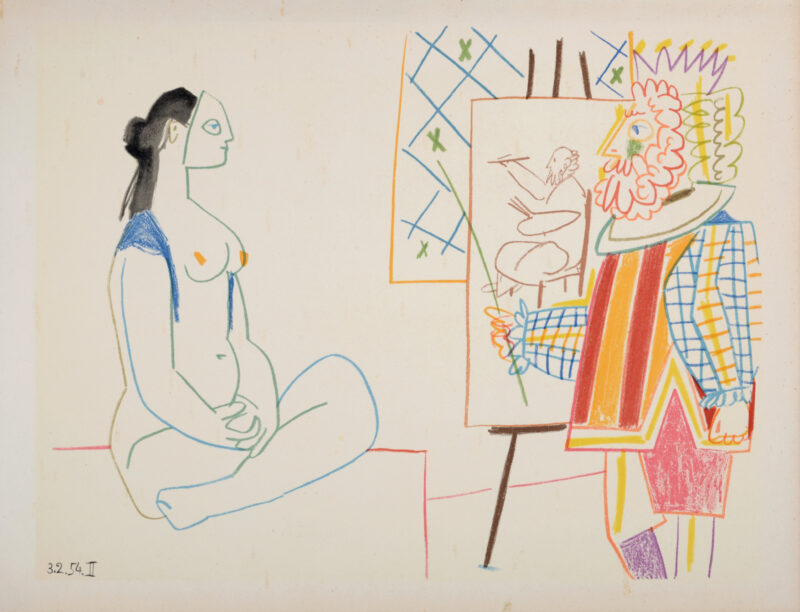Pablo Picasso - Model and King, 1954