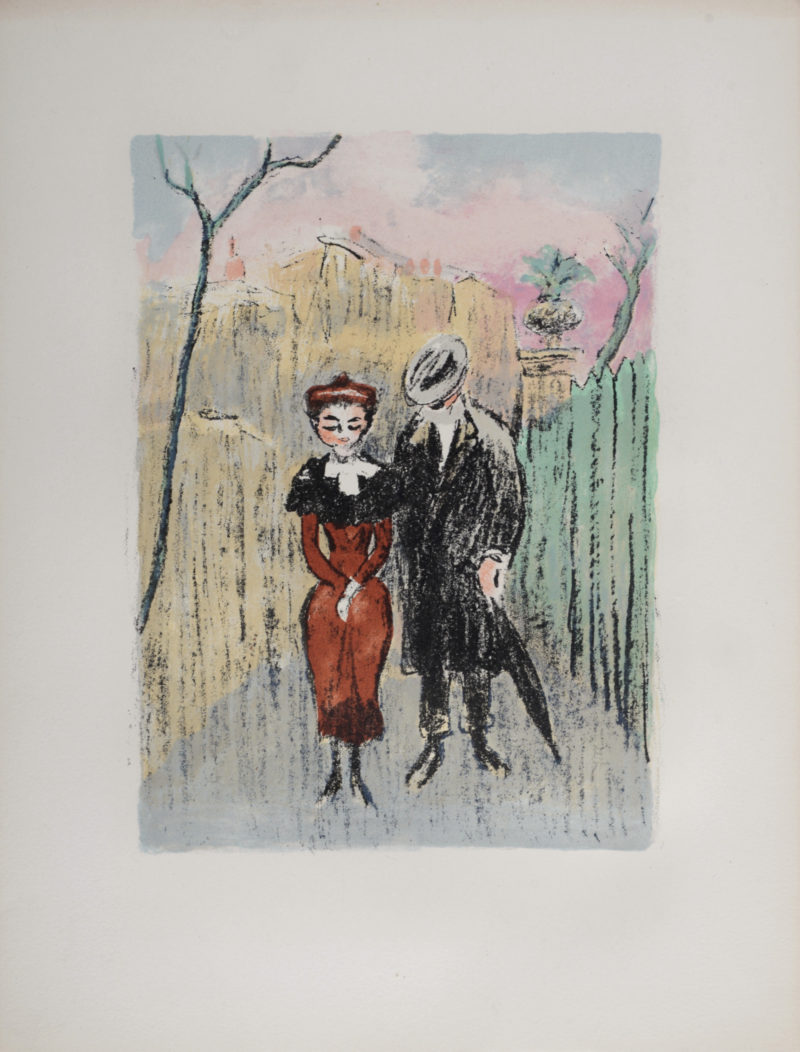 Kees Van Dongen - Au Beau Temps de la Butte : Les Amoureux, 1949