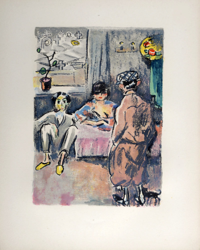 Kees Van Dongen - André Salmon et Mac Orlan, Rue Saint Vincent, 1949