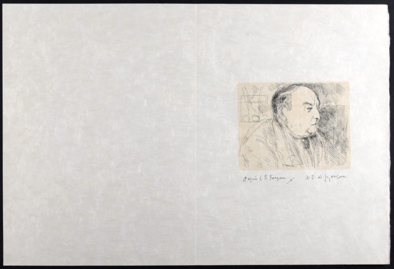 André Dunoyer de Segonzac - Portrait de Léon-Paul Fargue, 1964 - Image 2