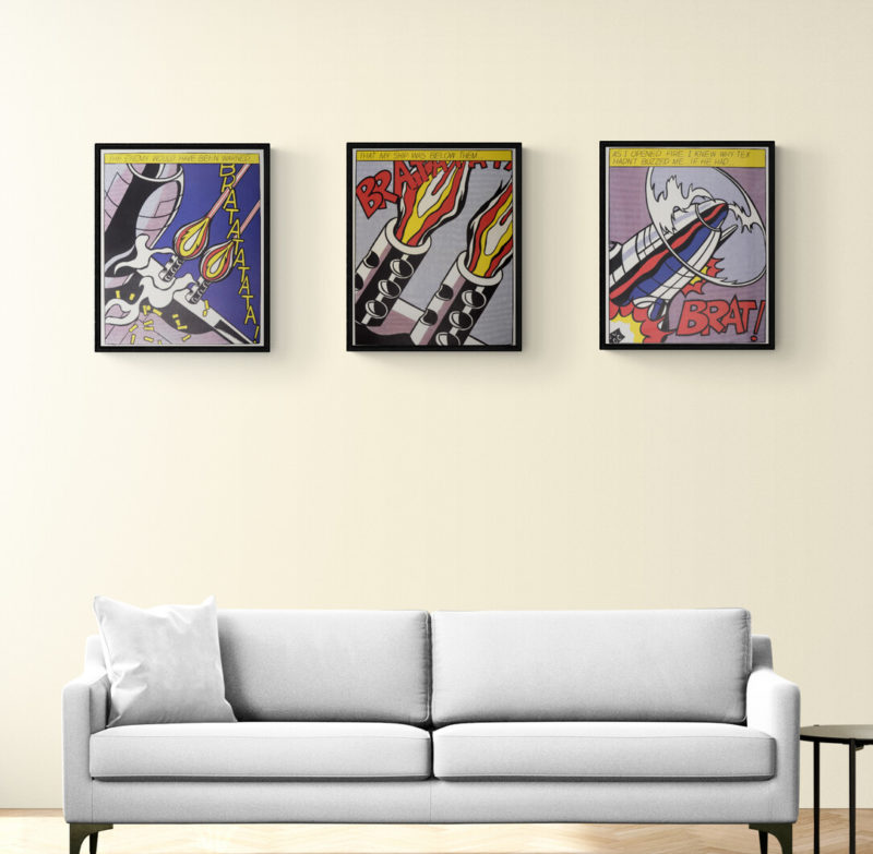 Roy Lichtenstein - As I opened Fire, 1966 - Triptych (3 panels) - Image 14