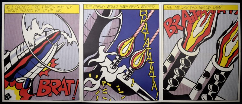 Roy Lichtenstein - As I opened Fire, 1966 - Triptych (3 panels) - Image 2
