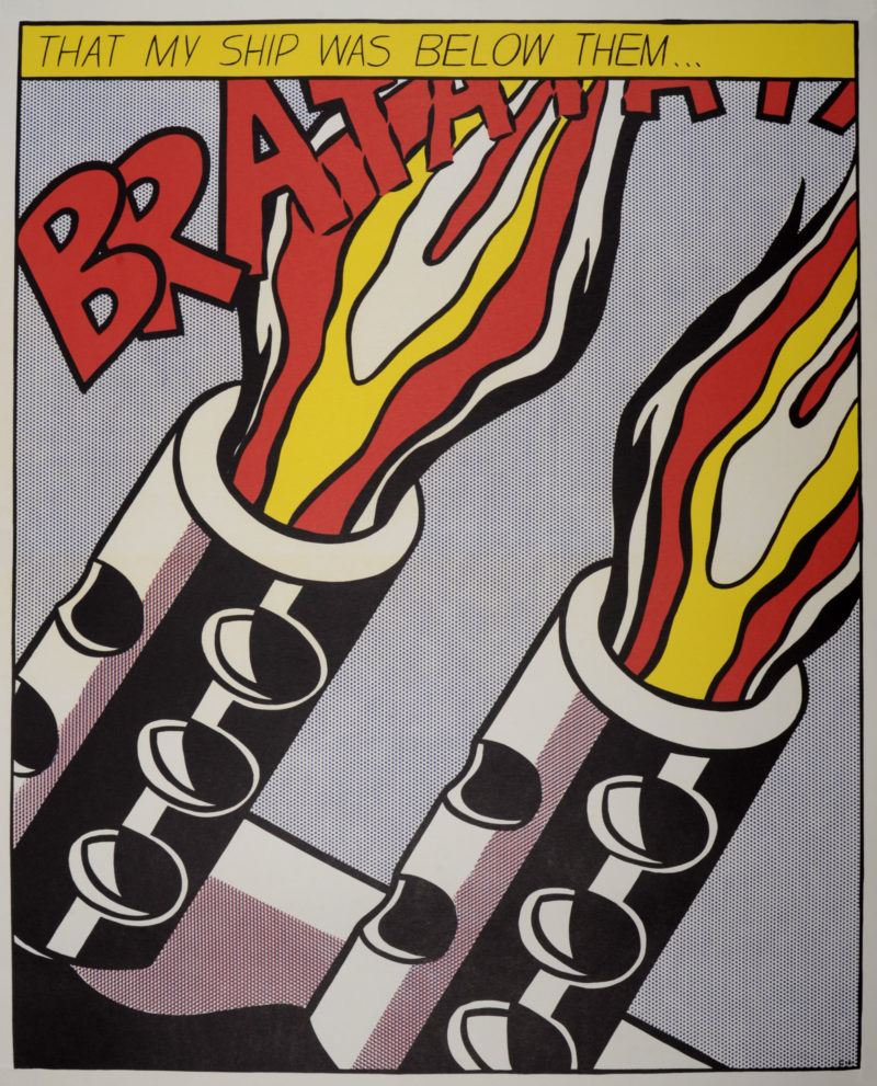 Roy Lichtenstein - As I opened Fire, 1966 - Triptych (3 panels) - Image 3