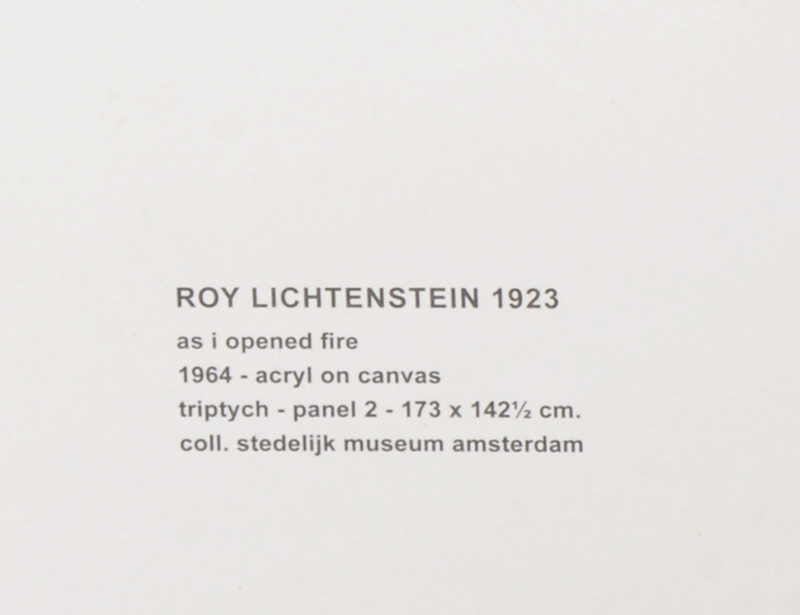 Roy Lichtenstein - As I opened Fire, 1966 - Triptych (3 panels) - Image 6