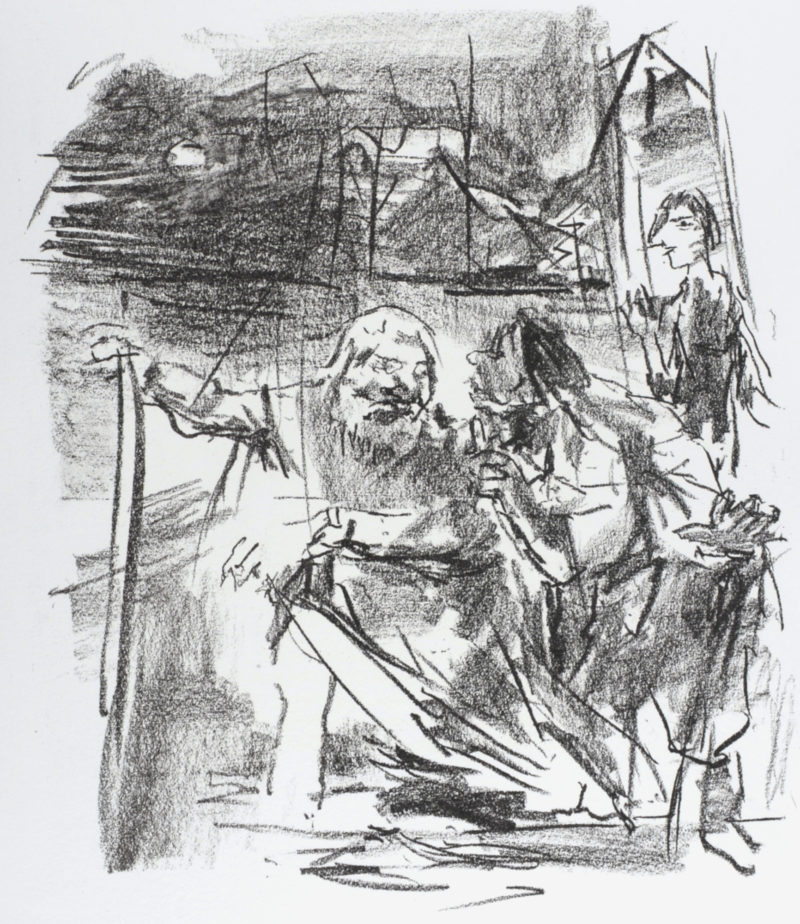 Oskar Kokoschka - Gloucester led by an old man, 1963 - Image 3