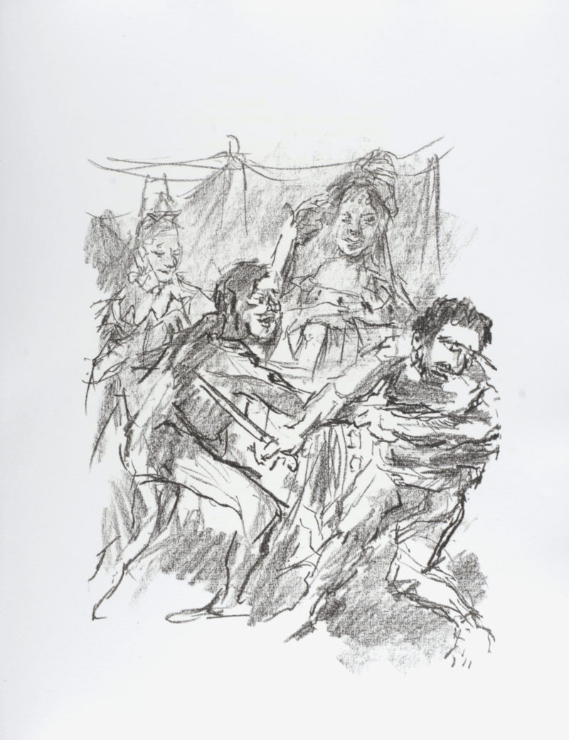 Oskar Kokoschka - Edgar and Edmund fight , 1963