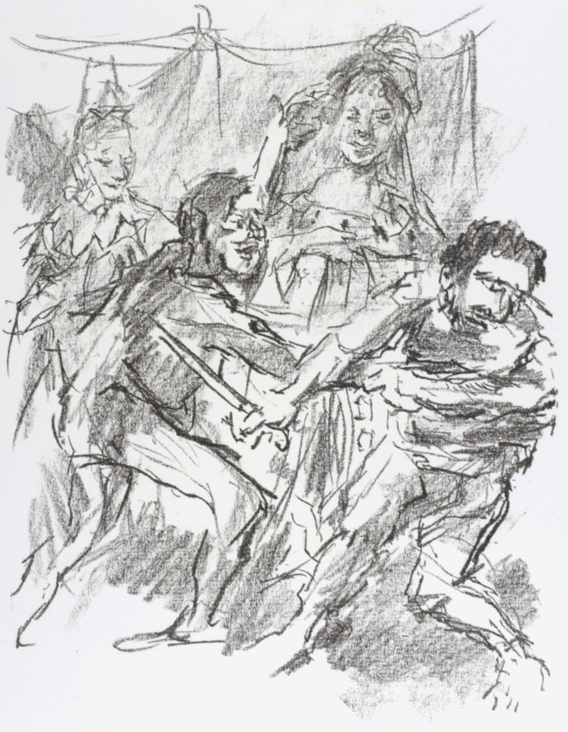 Oskar Kokoschka - Edgar and Edmund fight , 1963 - Image 3