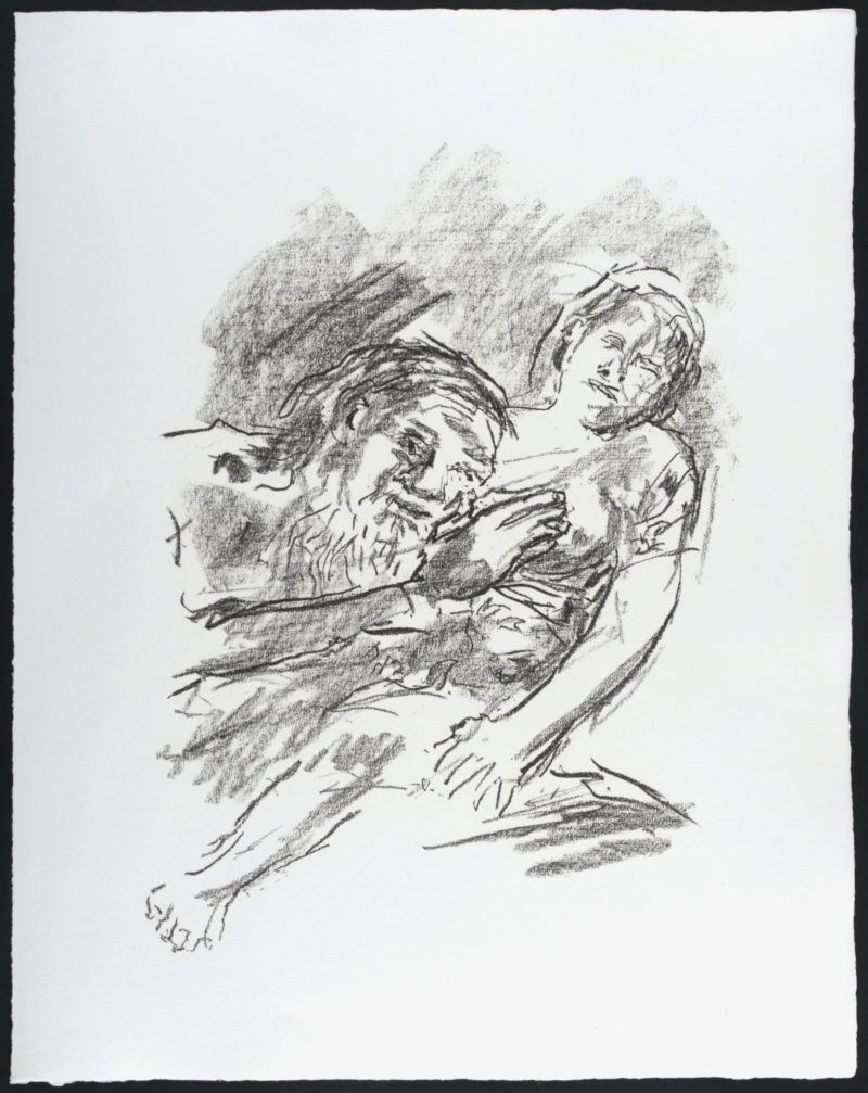 Oskar Kokoschka - Lear with Cordelia in his arms, 1963 - Image 2