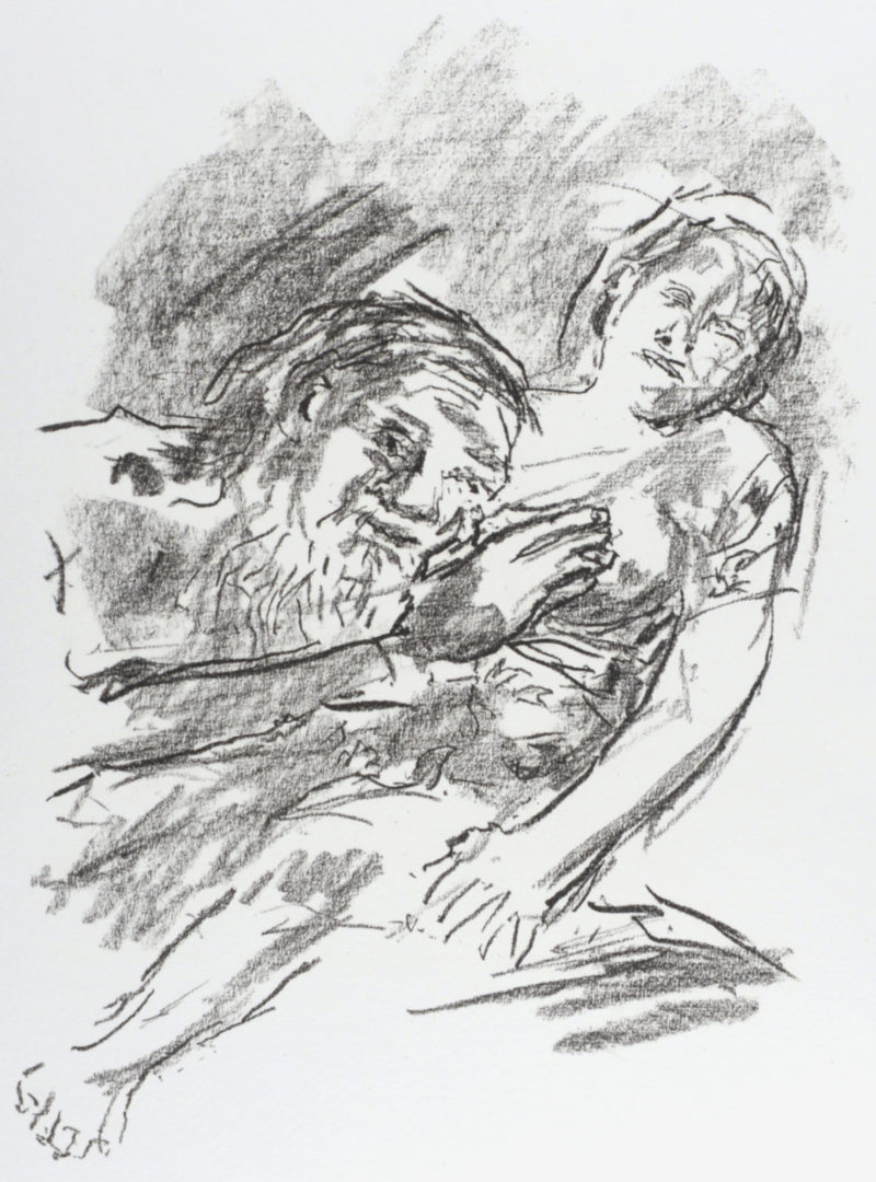 Oskar Kokoschka - Lear with Cordelia in his arms, 1963 - Image 3