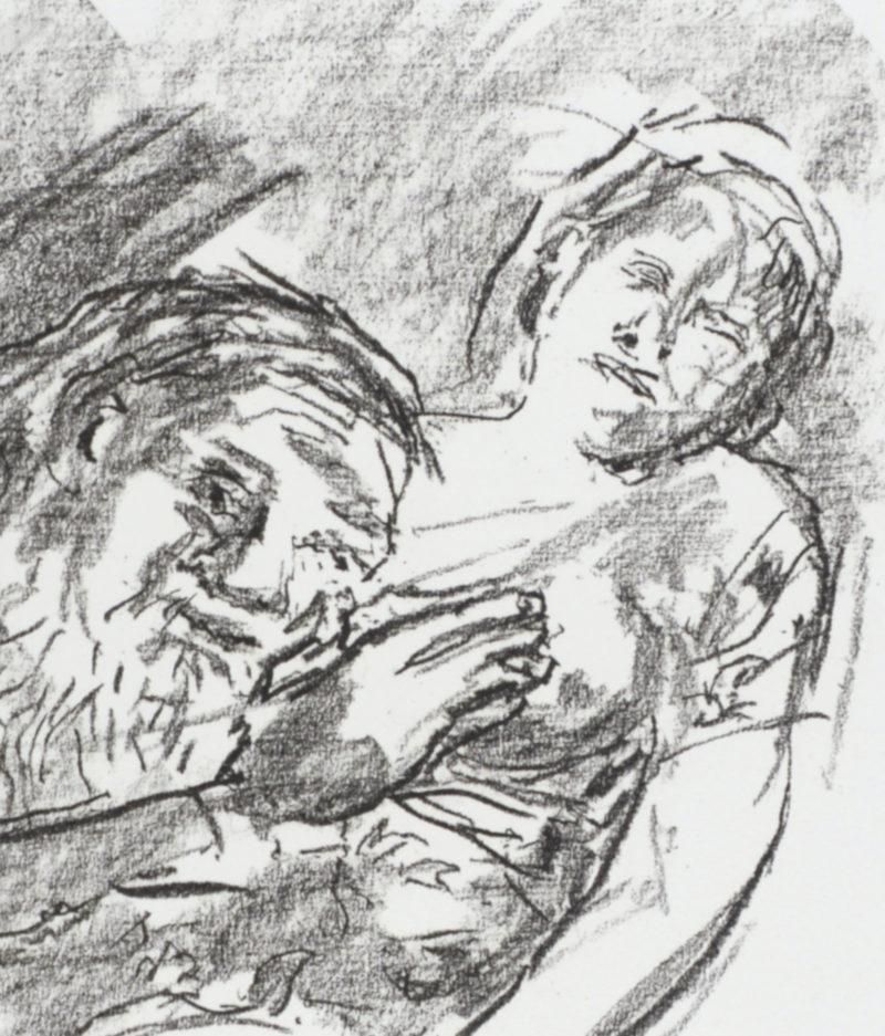 Oskar Kokoschka - Lear with Cordelia in his arms, 1963 - Image 4