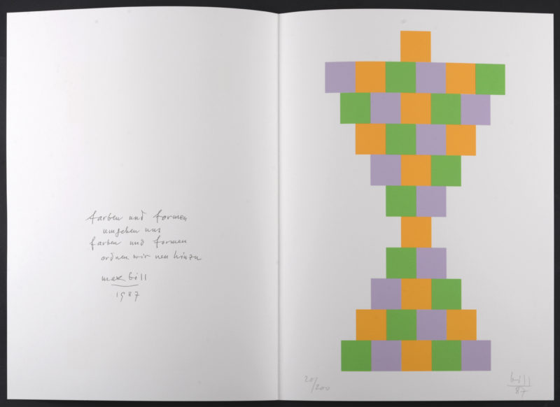 Max Bill - Farben und formen, 1987 - Hand-signed - Image 3