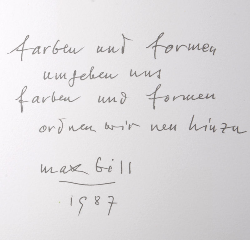 Max Bill - Farben und formen, 1987 - Hand-signed - Image 4