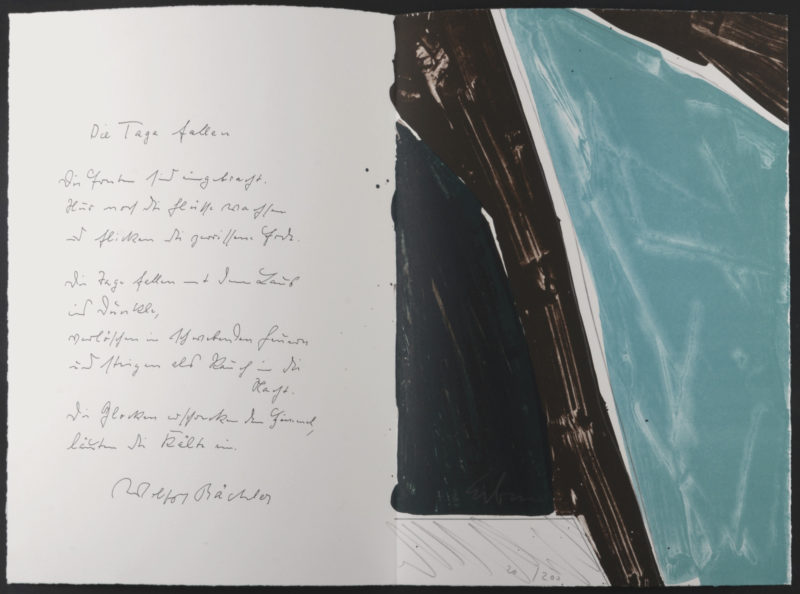 Ulrich Erben - Die Tage Fallen, 1987 - Hand-signed - Image 2