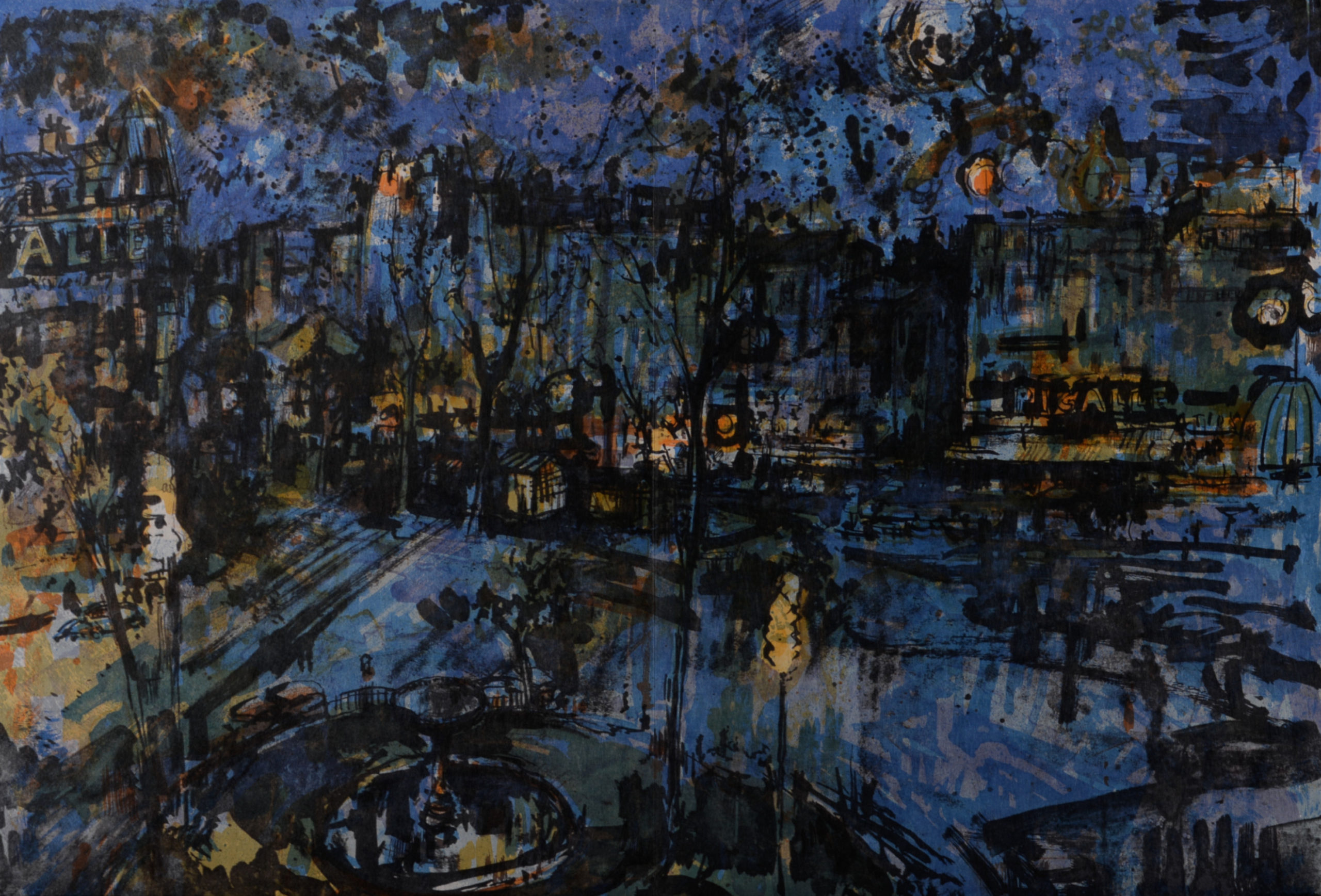 Jean Commère – Place Pigalle la nuit, 1964 – NCAG