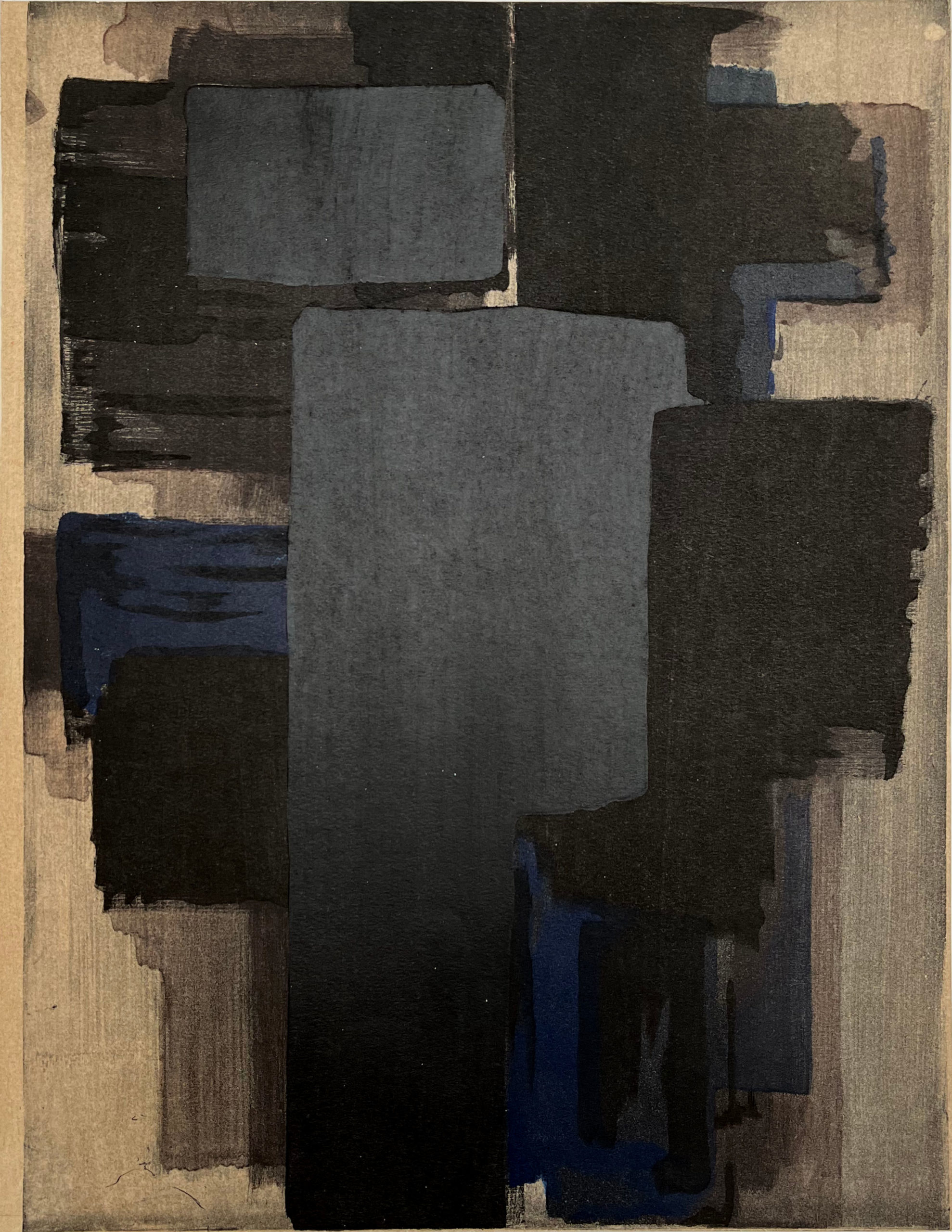 Pierre Soulages - Peinture, 1956 - Encadré !