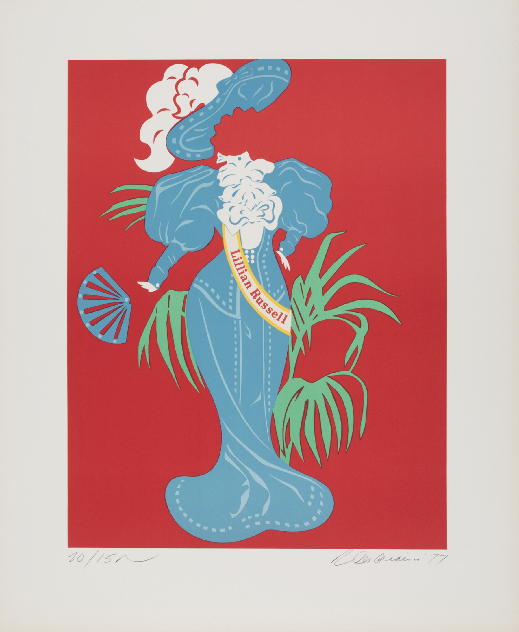 Robert Indiana - Lillian Russell, 1977 - Hand-signed