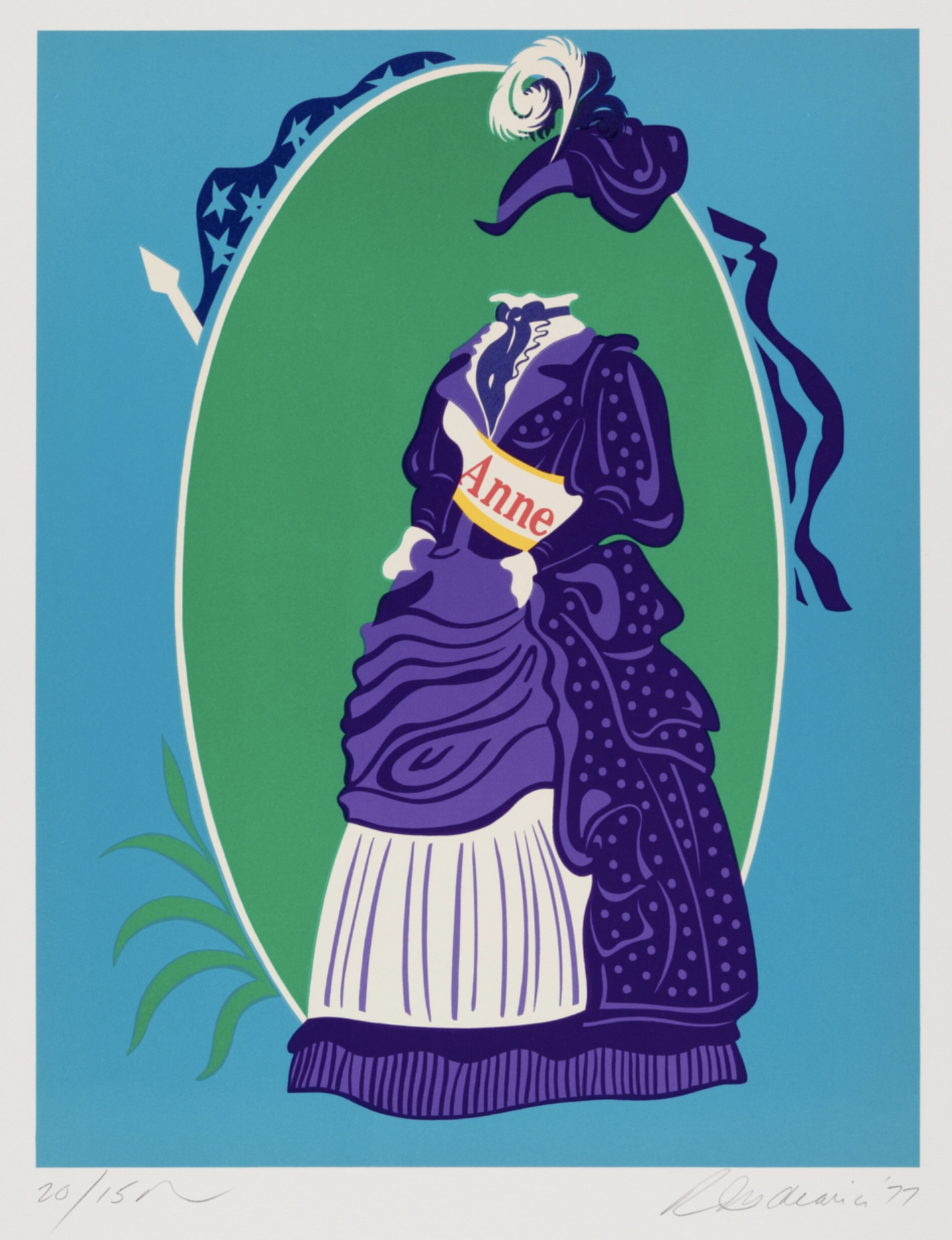 Robert Indiana - Anne, 1977 - Hand-signed - Image 2