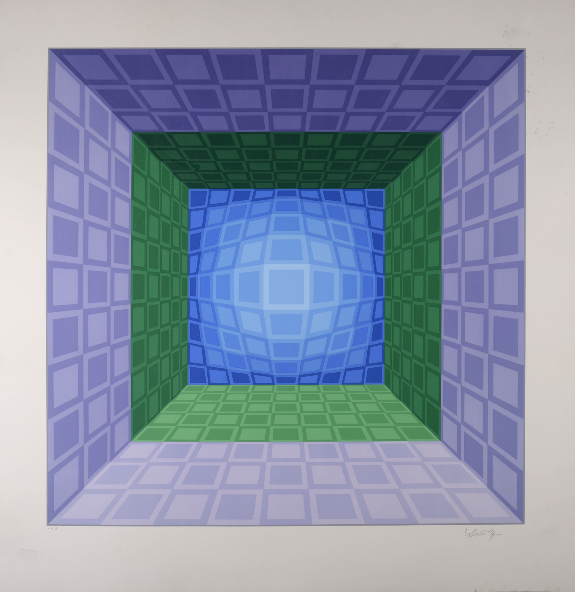 Victor Vasarely : Dorlac, 1989 Sérigraphie Signée au crayon