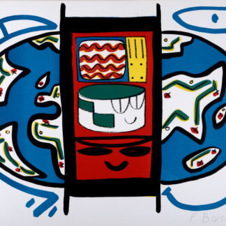 François Boisrond : Mappemonde, 1984 - Signée à la main