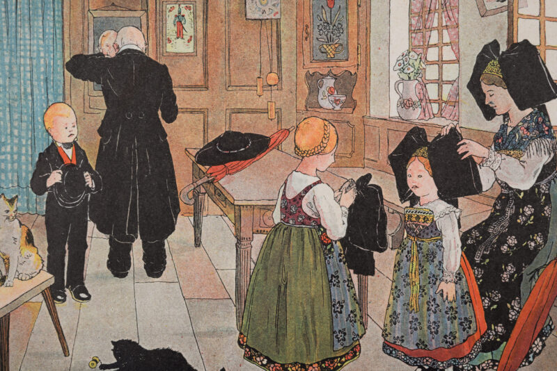 Jean-Jacques Waltz alias Hansi : Dimanche matin, 1913 - Planche signée – Image 3