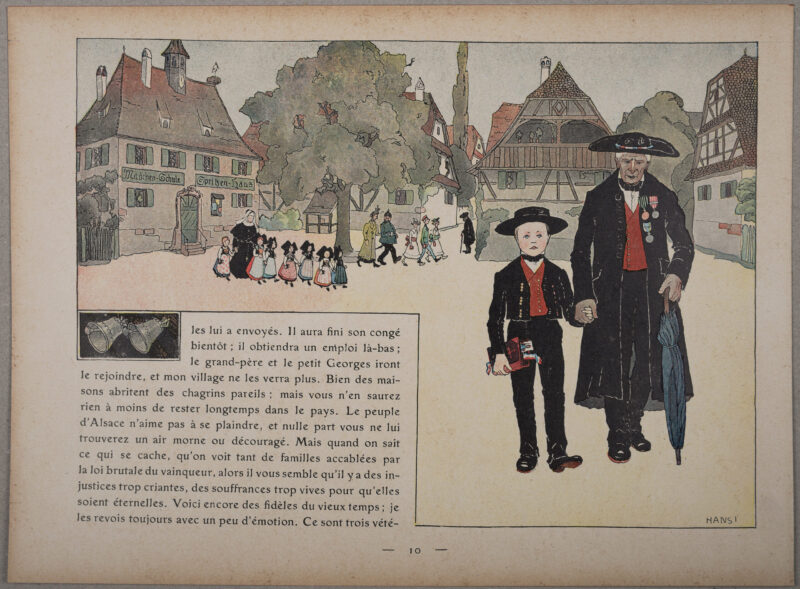 Jean-Jacques Waltz alias Hansi : Dimanche matin, 1913 - Planche signée – Image 5