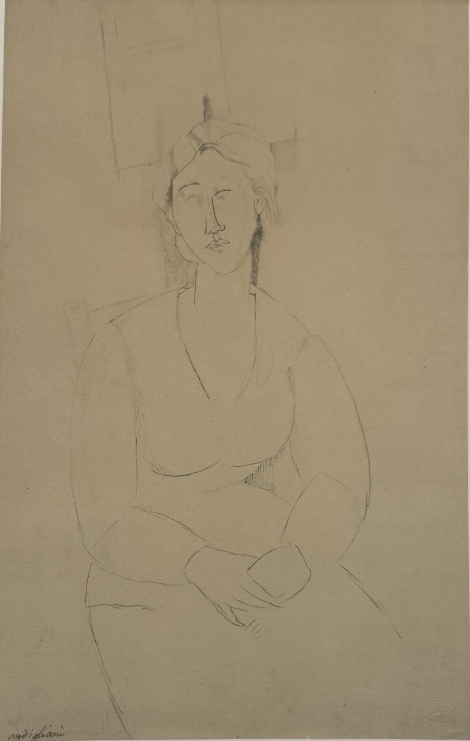 Amedeo Modigliani (1884-1920) (After) : Femme assise, 1959.