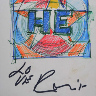 Robert Indiana : HE Study, circa 1960 - Signée à la main