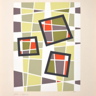 Jean Leppien : Composition, 1954 - Signée à la main